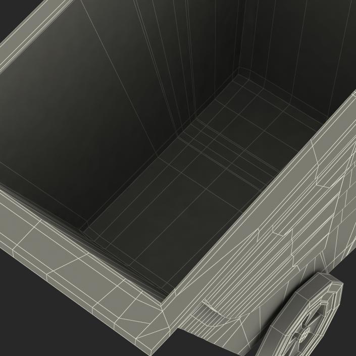 3D model Large Rolling Garbage Can