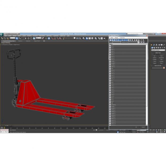 3D model Pallet Jack Red