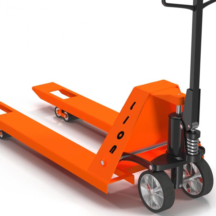 3D Pallet Jack Orange model