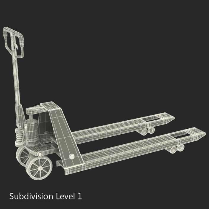 3D Pallet Jack Orange model