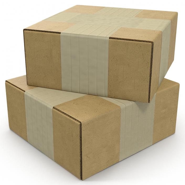 3D model Cardboard Box 4