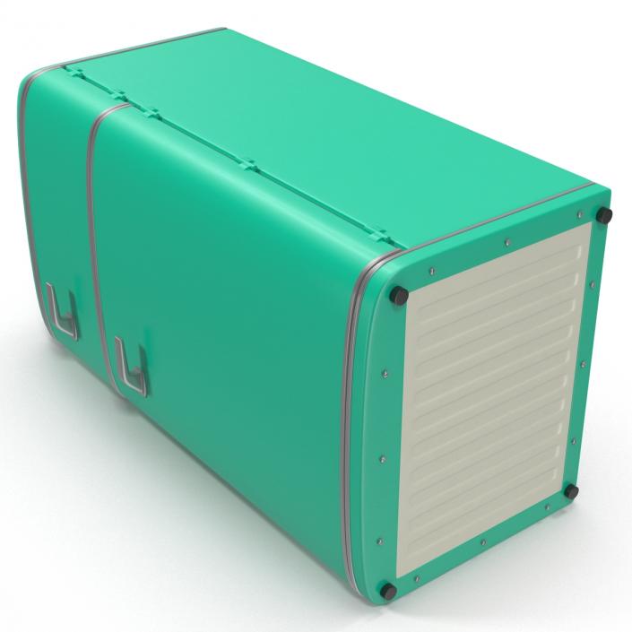 Retro Refrigerator Green 3D model