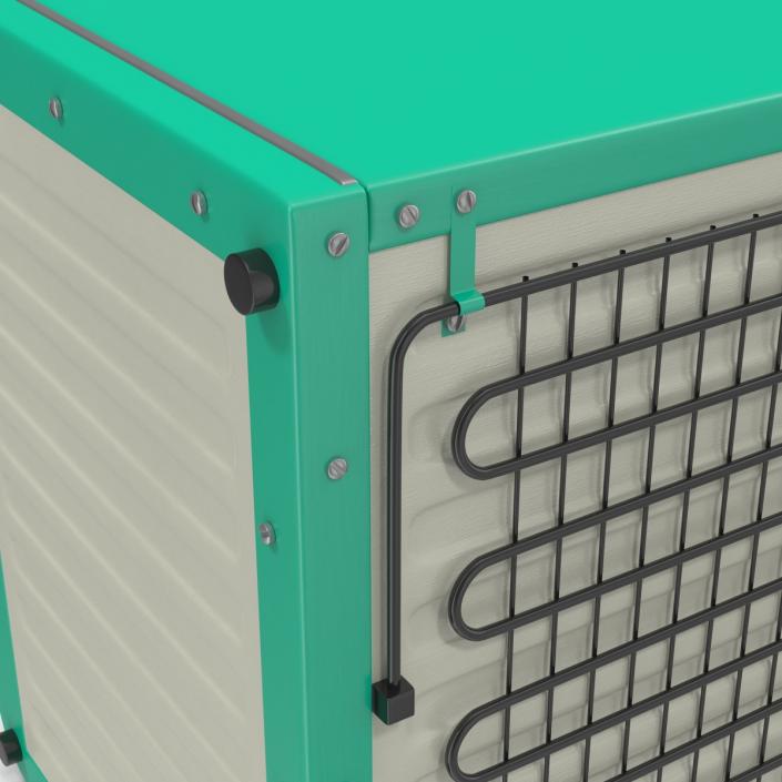 Retro Refrigerator Green 3D model