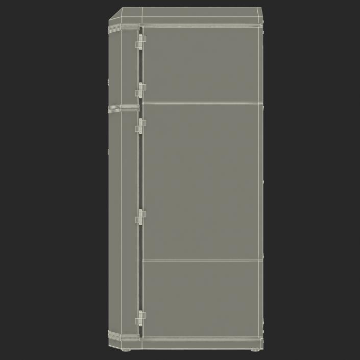 Retro Refrigerator Green 3D model