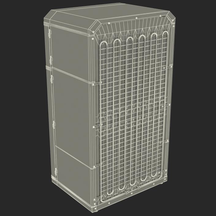 Retro Refrigerator Green 3D model