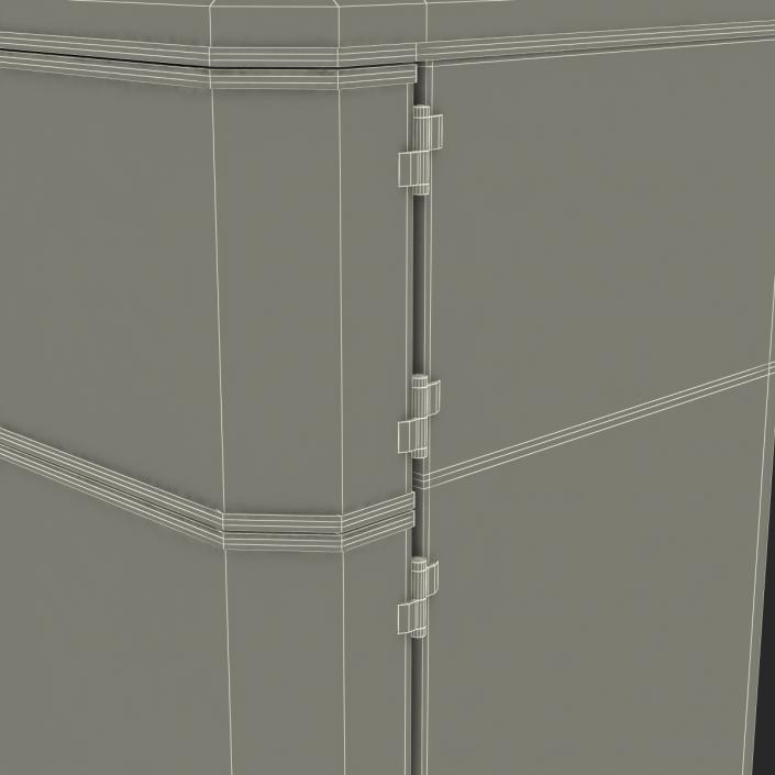 Retro Refrigerator Green 3D model