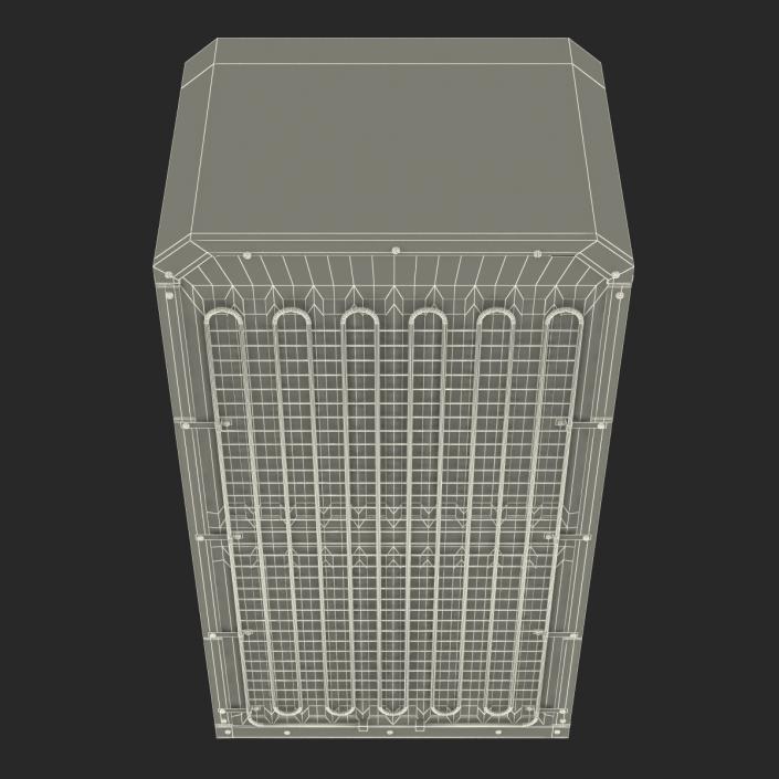 Retro Refrigerator Green 3D model