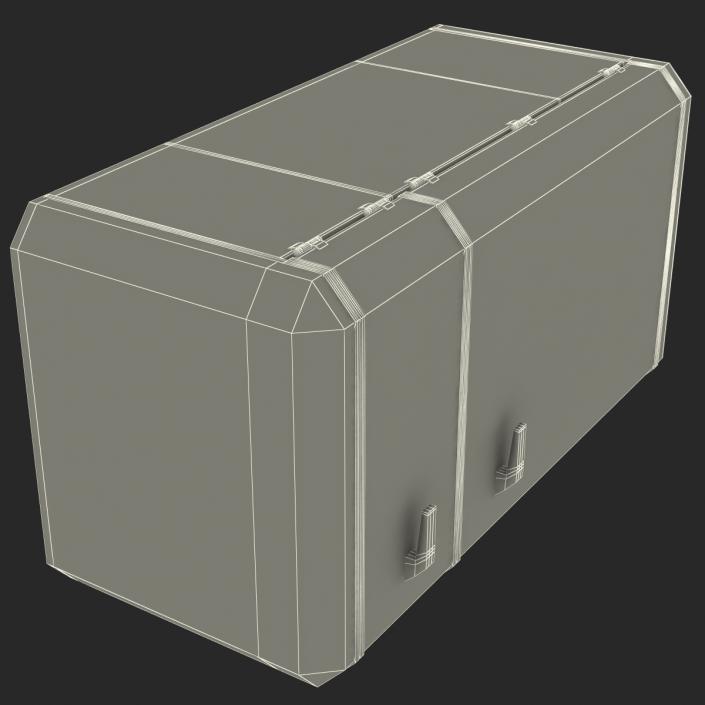 Retro Refrigerator Green 3D model