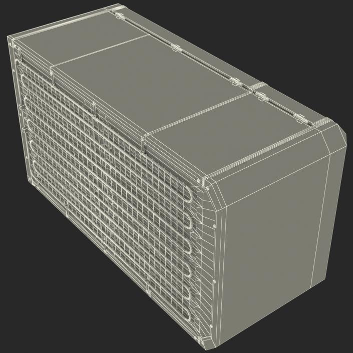 Retro Refrigerator Green 3D model