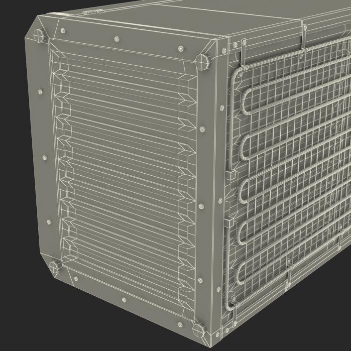 Retro Refrigerator Green 3D model