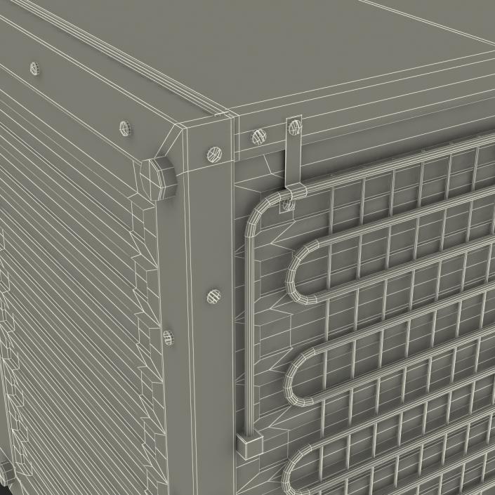 Retro Refrigerator Green 3D model