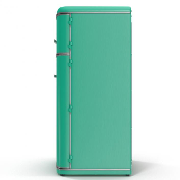 Retro Refrigerator Green 3D model