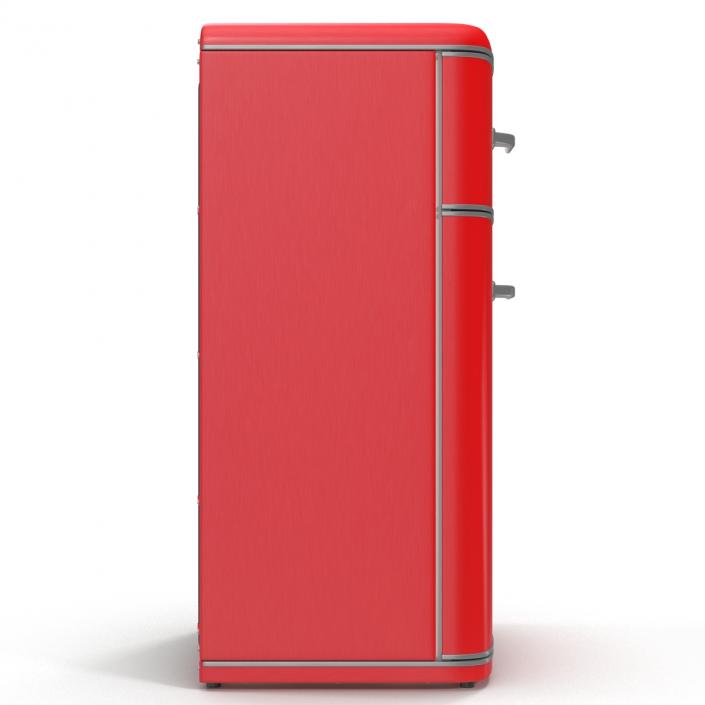 Retro Refrigerator Red 3D