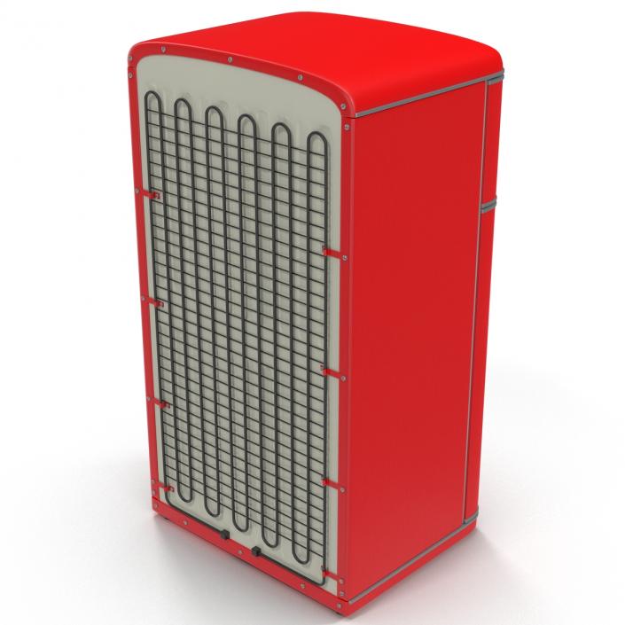 Retro Refrigerator Red 3D