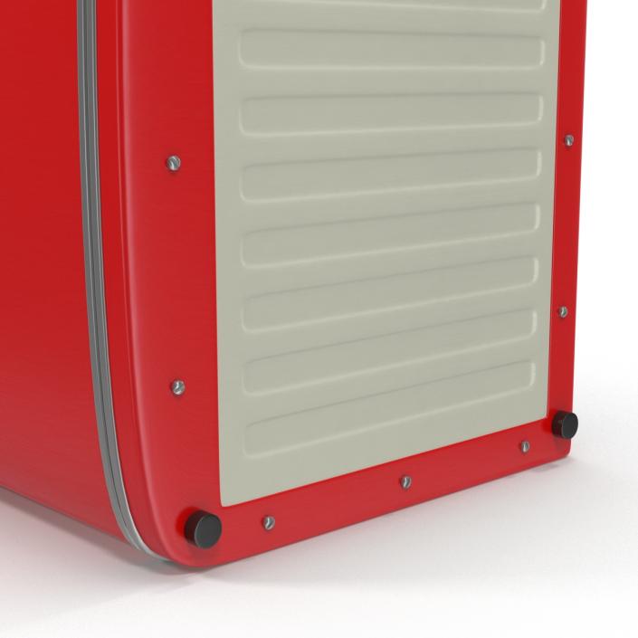 Retro Refrigerator Red 3D