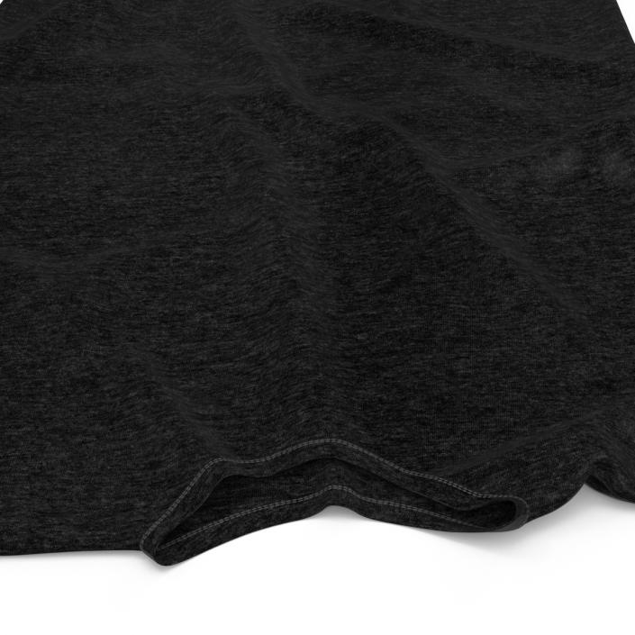 3D Flat T-Shirt Black model