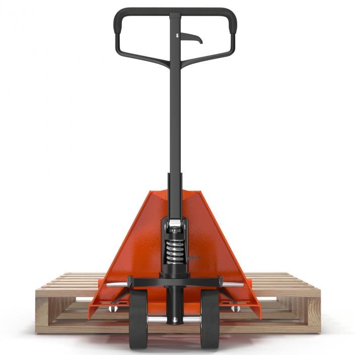 Pallet Jack and Wooden Pallet 3D model