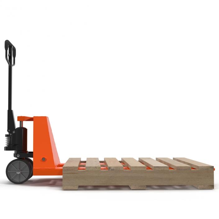 Pallet Jack and Wooden Pallet 3D model