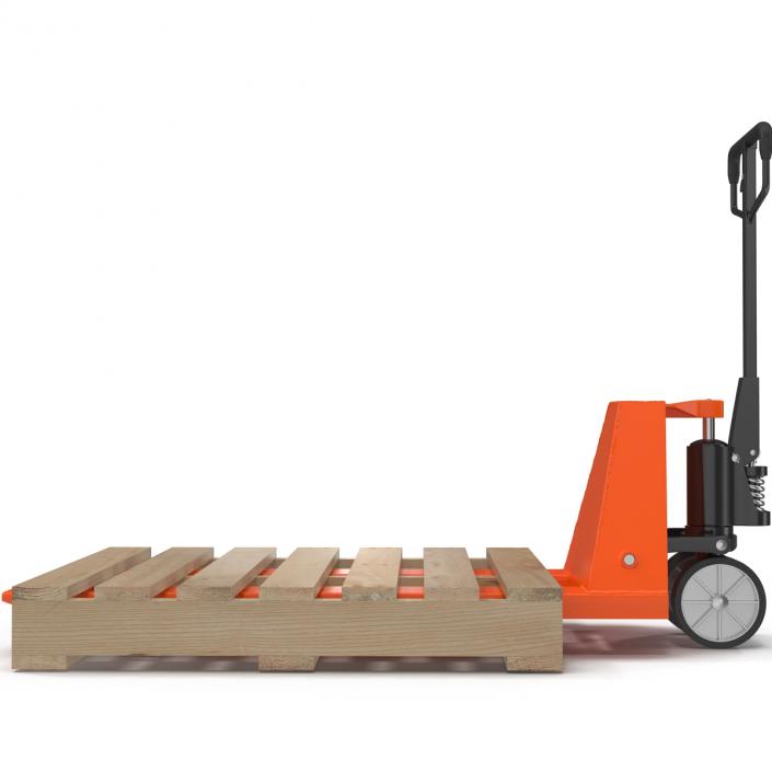 Pallet Jack and Wooden Pallet 3D model