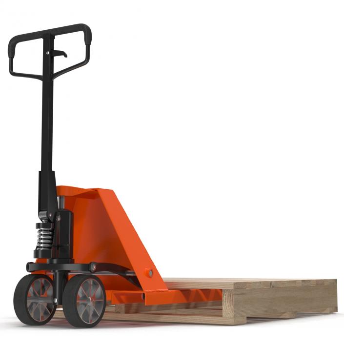 Pallet Jack and Wooden Pallet 3D model