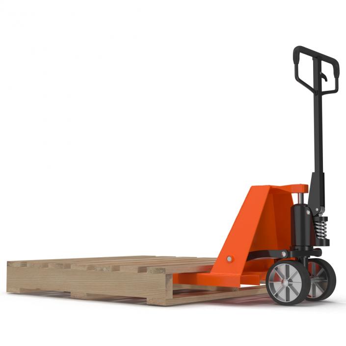 Pallet Jack and Wooden Pallet 3D model