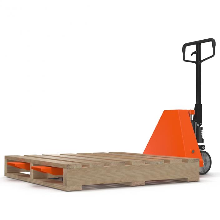 Pallet Jack and Wooden Pallet 3D model