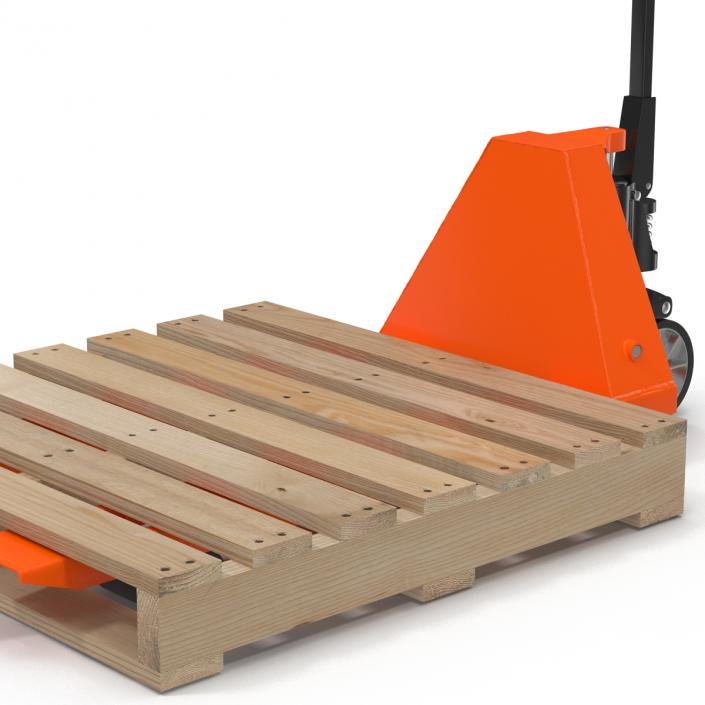 Pallet Jack and Wooden Pallet 3D model