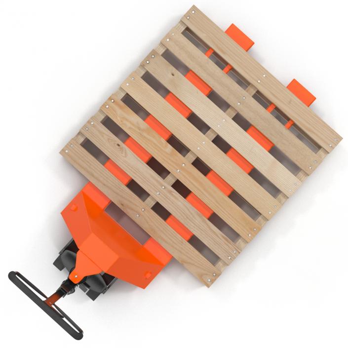 Pallet Jack and Wooden Pallet 3D model