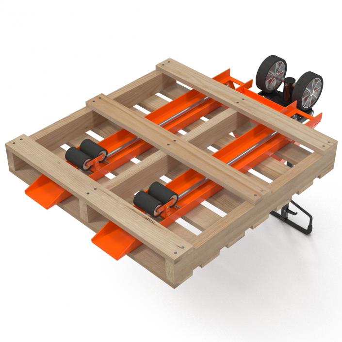 Pallet Jack and Wooden Pallet 3D model