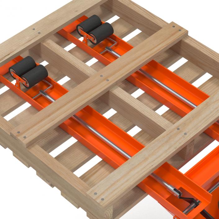 Pallet Jack and Wooden Pallet 3D model