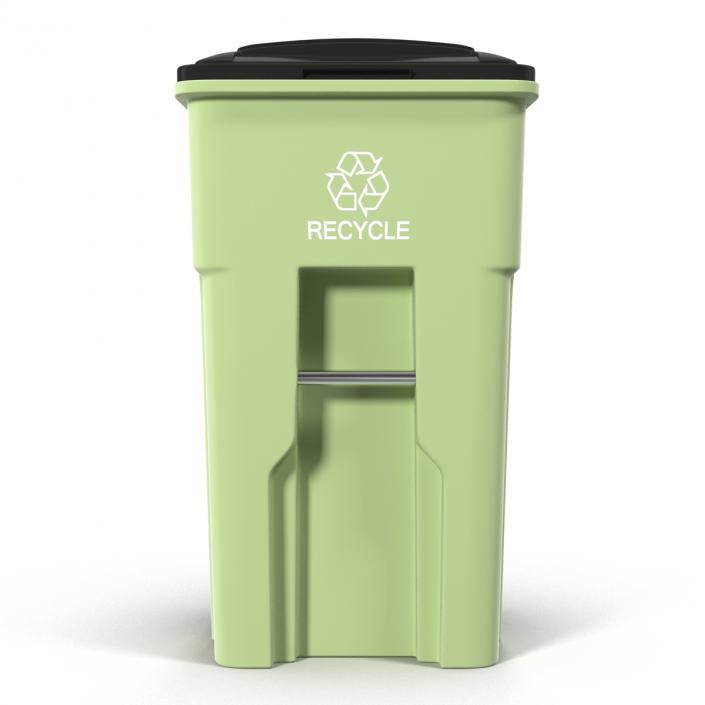 3D Wheeled Recycling Container with Lid