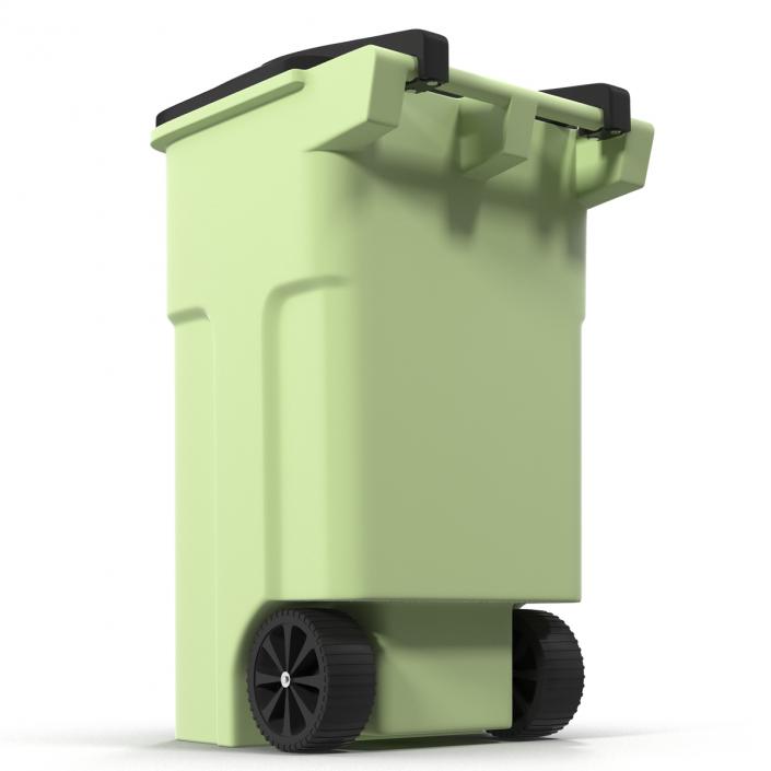 3D Wheeled Recycling Container with Lid