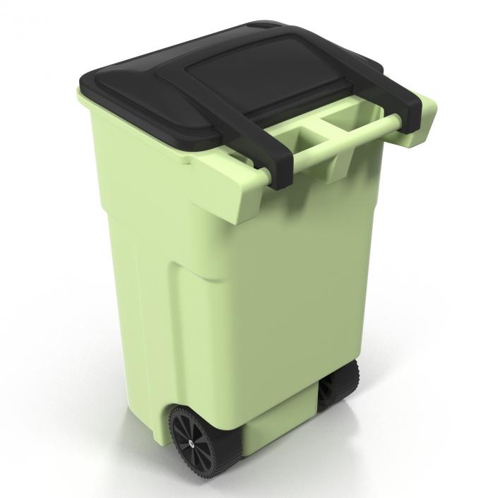 3D Wheeled Recycling Container with Lid