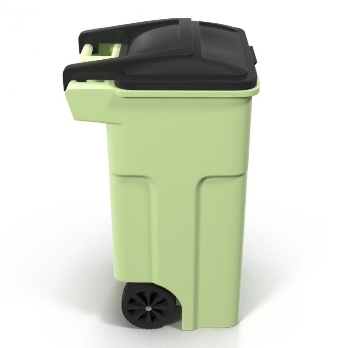 3D Wheeled Recycling Container with Lid