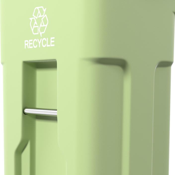 3D Wheeled Recycling Container with Lid