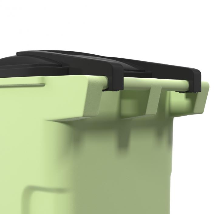 3D Wheeled Recycling Container with Lid