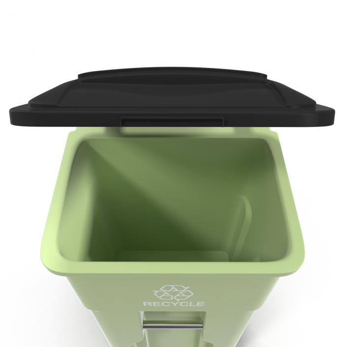 3D Wheeled Recycling Container with Lid