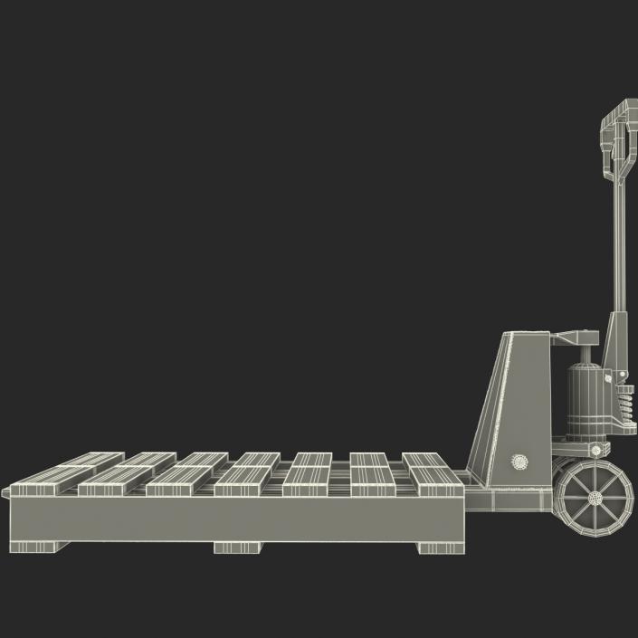 Pallet Jack and Wooden Pallet 3D model