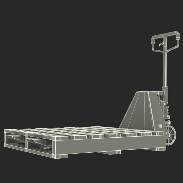 Pallet Jack and Wooden Pallet 3D model