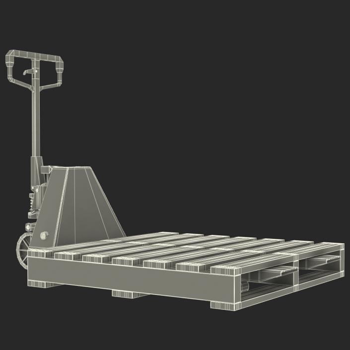 Pallet Jack and Wooden Pallet 3D model