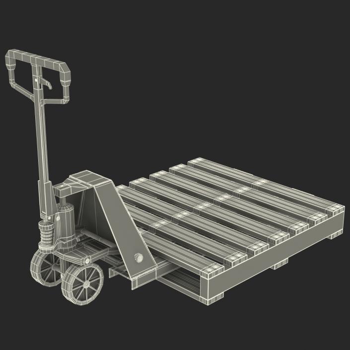 Pallet Jack and Wooden Pallet 3D model