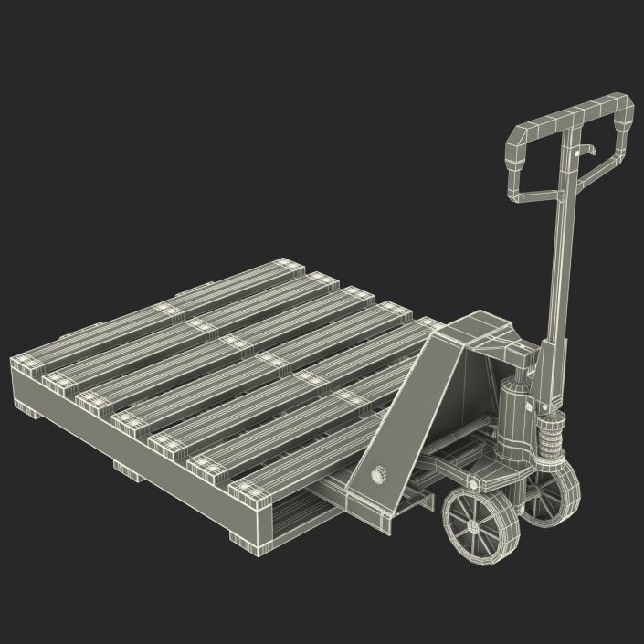 Pallet Jack and Wooden Pallet 3D model