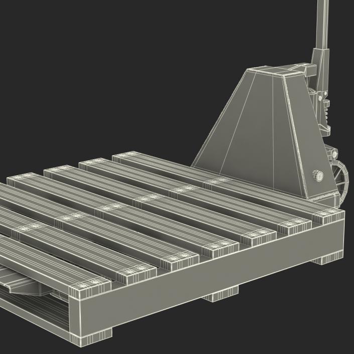 Pallet Jack and Wooden Pallet 3D model