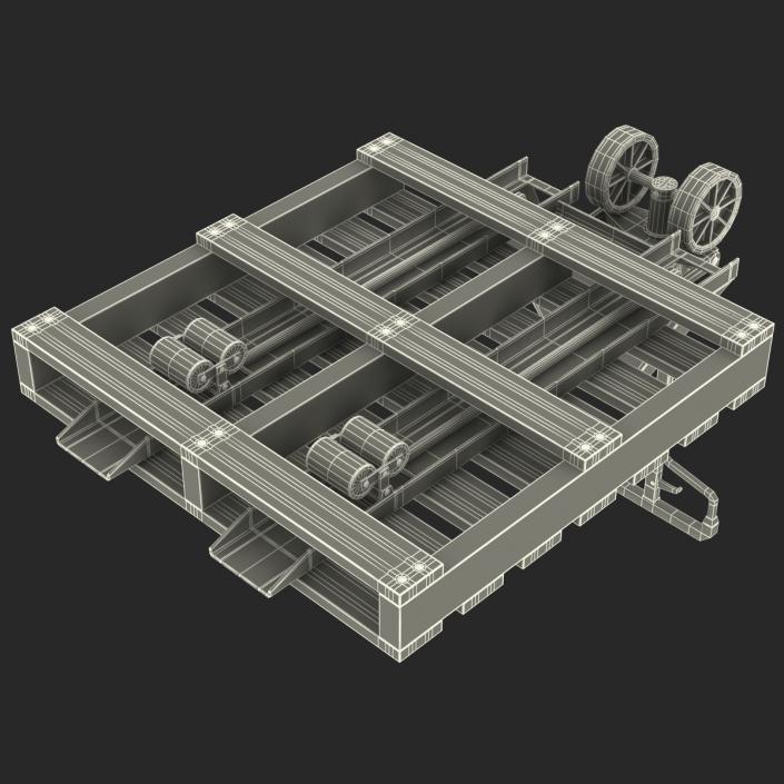 Pallet Jack and Wooden Pallet 3D model