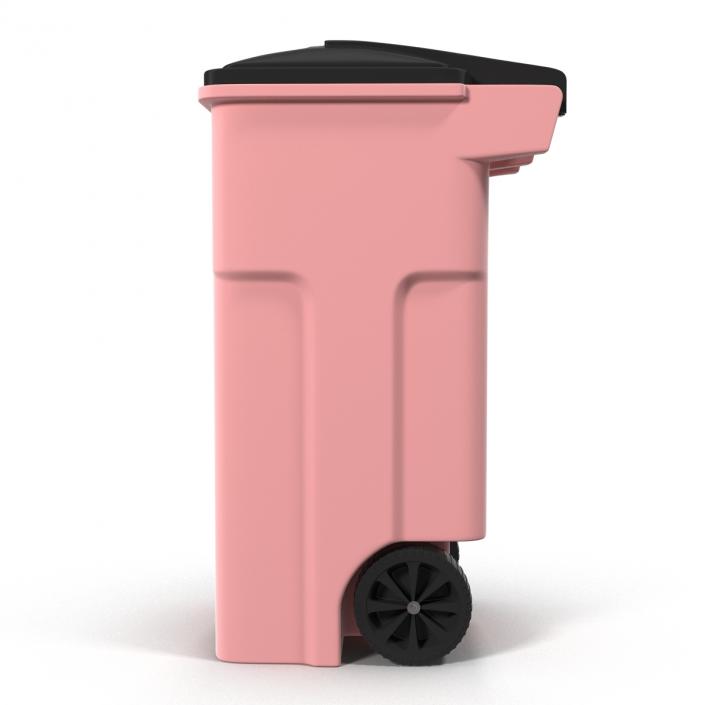 3D Rollout Recycling Container Red