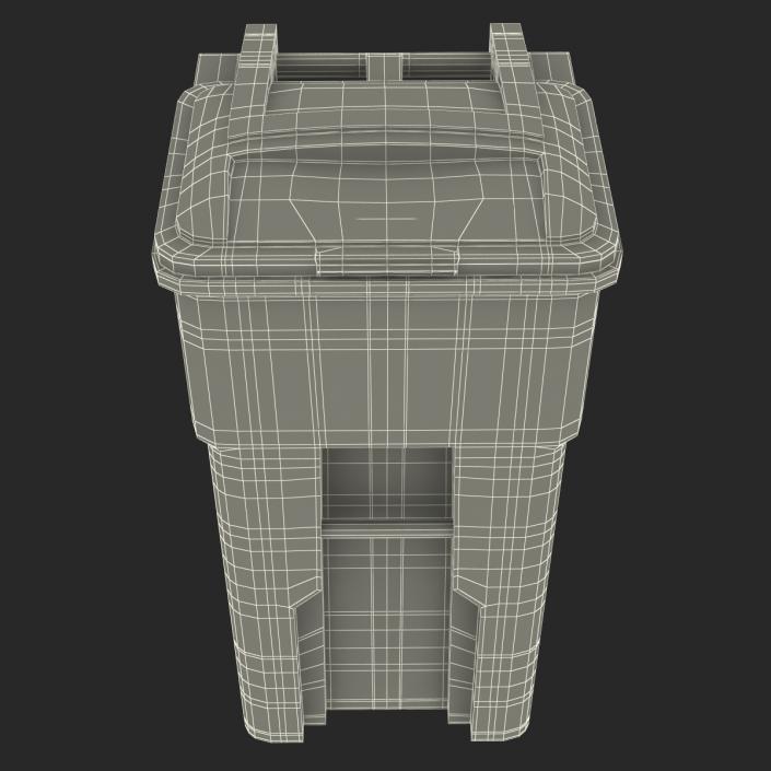 3D Rollout Recycling Container Red