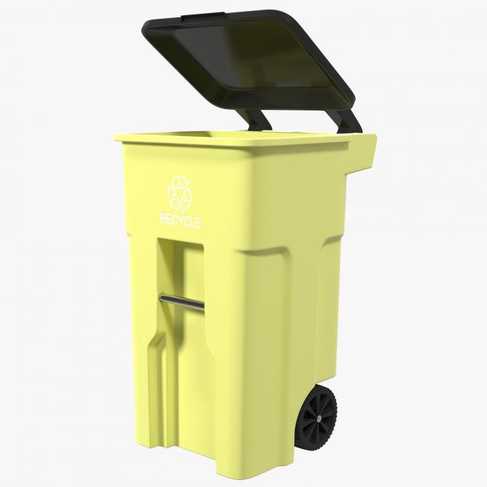 Recyling Bin Yellow 3D model