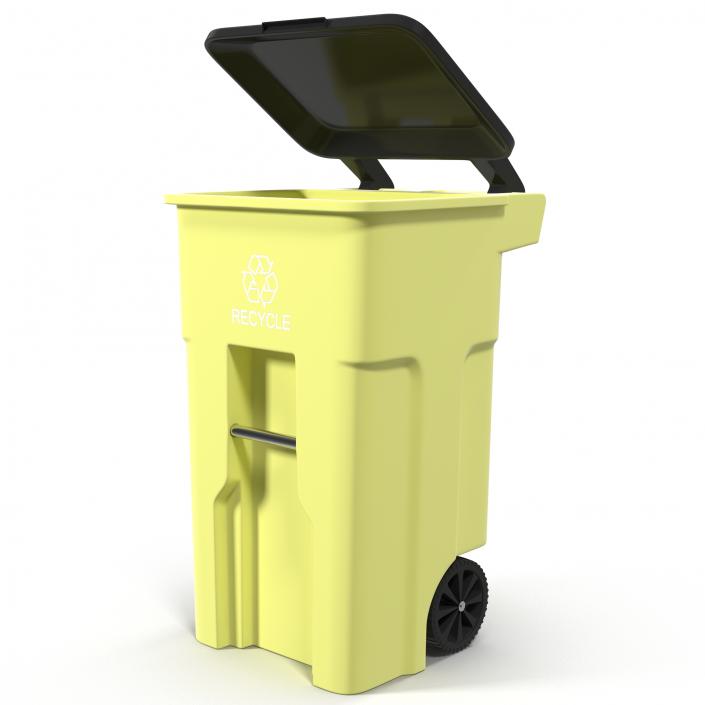 Recyling Bin Yellow 3D model