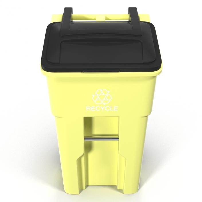 Recyling Bin Yellow 3D model