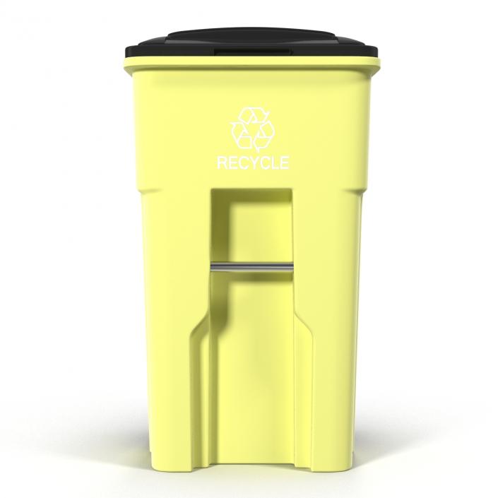 Recyling Bin Yellow 3D model